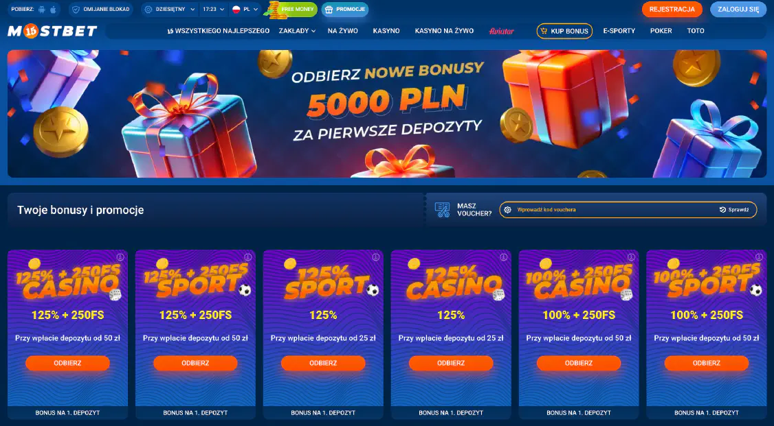 Promocodes and Bonuses Mostbet